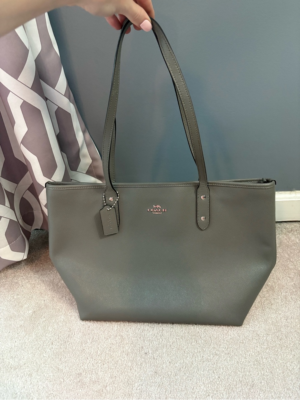 Gray Coach Tote